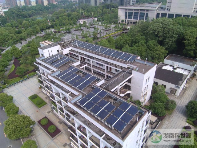 湖南省人民政府武警樓及員工樓集中式太陽能熱水系統工程